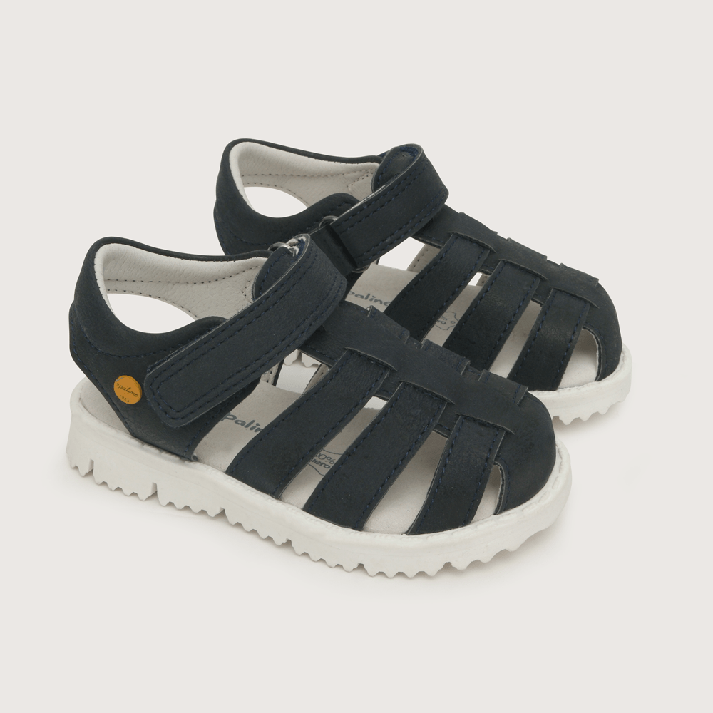 Sandalia Niño Azul Con Velcro